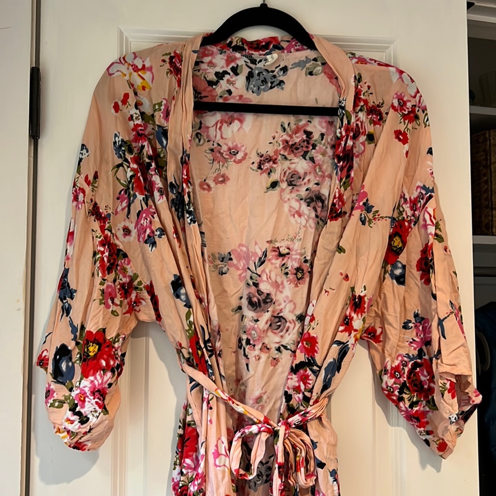 Pink blush Womens Floral Robe